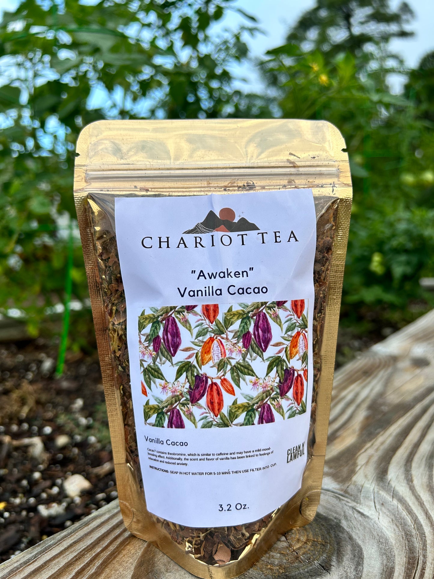 "Awaken"Organic Vanilla Cacao Tea (contains caffeine)