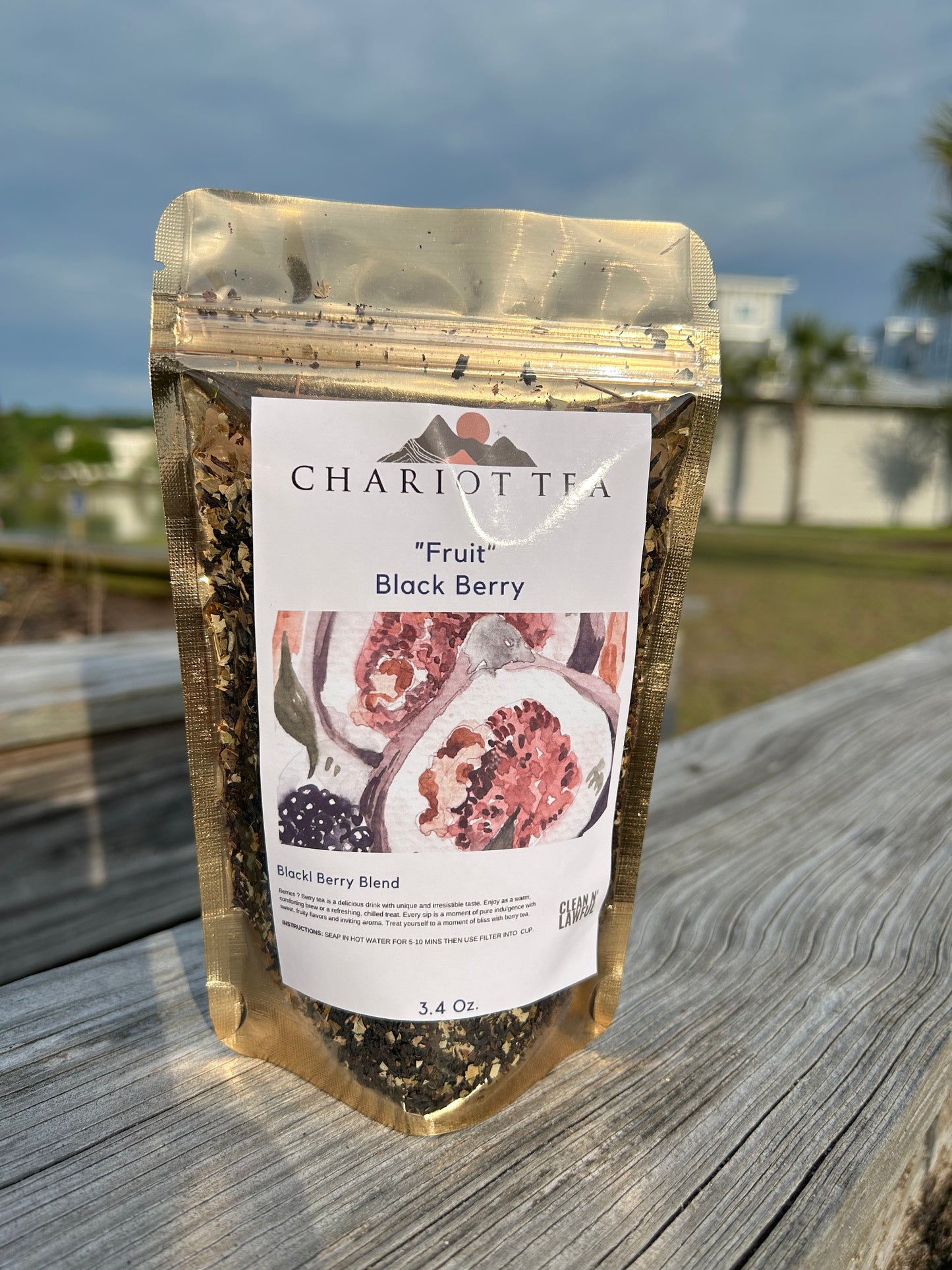 "Fruit" Organic Black Berry Tea (contains caffeine)