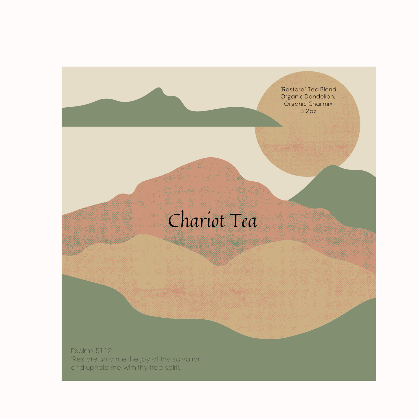 "Restore" Organic Roasted Dandelion Chai Herbal Tea(caffeine free)